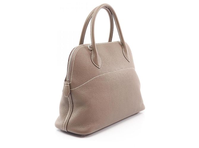Borsa Hermès Bolide 31 in grigio Etoupe Marrone Taupe - vista 2