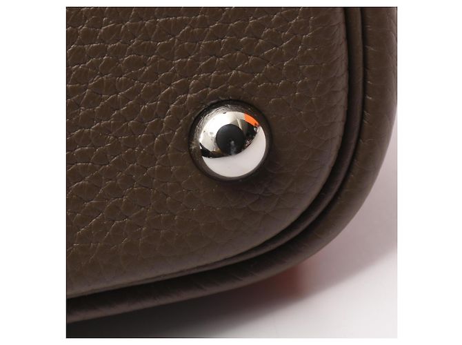 Borsa Hermès Bolide 31 in grigio Etoupe Marrone Taupe - vista 7