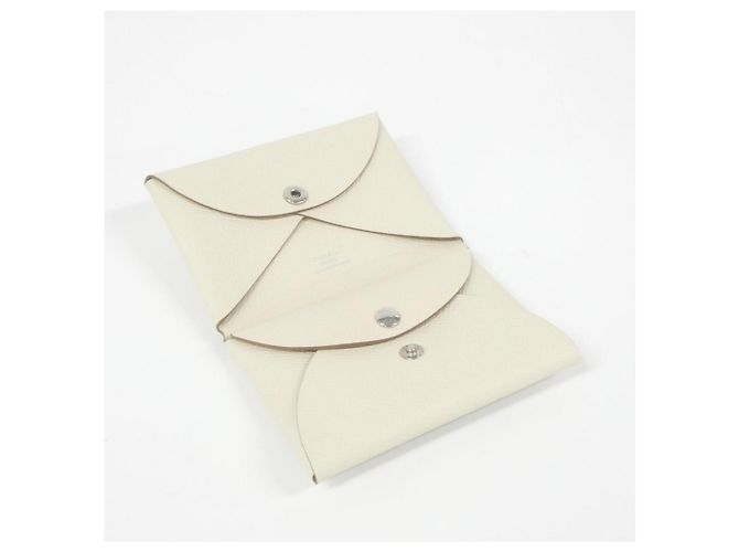 Monedero Duo Calvi de Hermès Blanco - vista 2