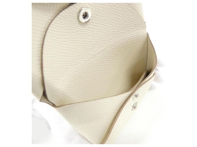 Monedero Duo Calvi de Hermès Blanco - vista 3