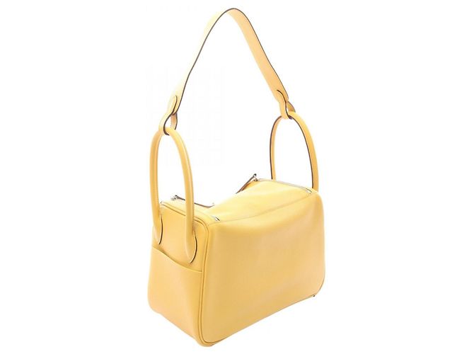 Borsa a Spalla Hermès Lindy 26 Giallo - vista 2