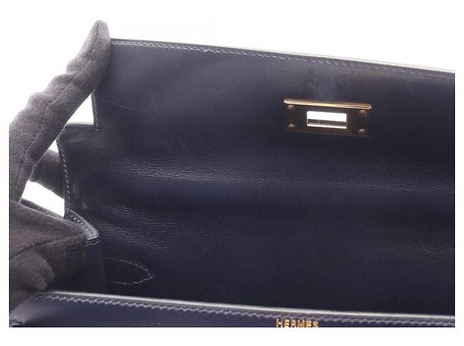 Borsa Hermès Kelly 28 Blu Blu navy - Ansicht 8