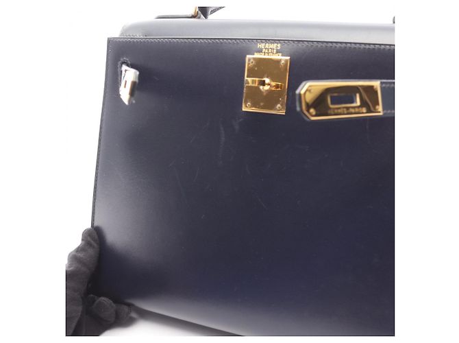Borsa Hermès Kelly 28 Blu Blu navy - Ansicht 9