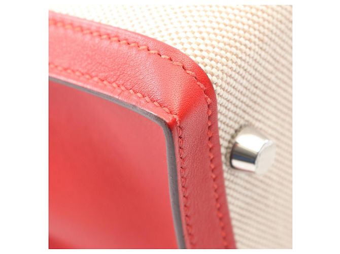 Borsa Hermès Kelly 28 Rosso Beige Crudo - vista 7