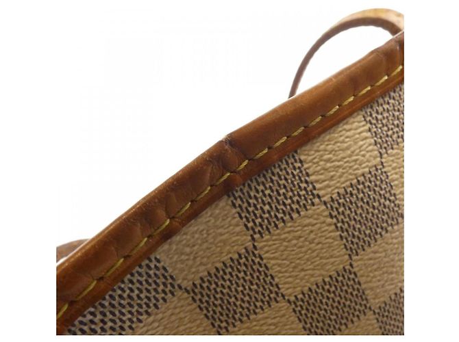 Borsa Louis Vuitton Damier Azur Neverfull MM Rosa Blu - vista 3
