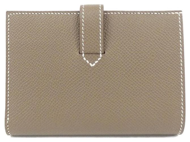 Hermès H Passant Compact Bi-Fold Wallet Taupe - view 2