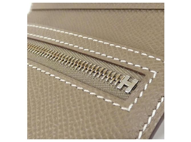 Hermès H Passant Compact Bi-Fold Wallet Taupe - view 4