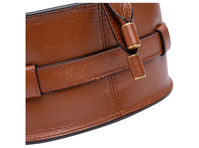 Mini borsa Marcie in shearling e pelle di vitello Chloé Brown - vista 10