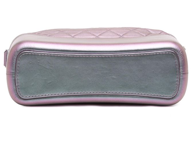 Chanel Viola Medio Iridescente Pelle di Vitello Gabrielle Crossbody Porpora - vista 3