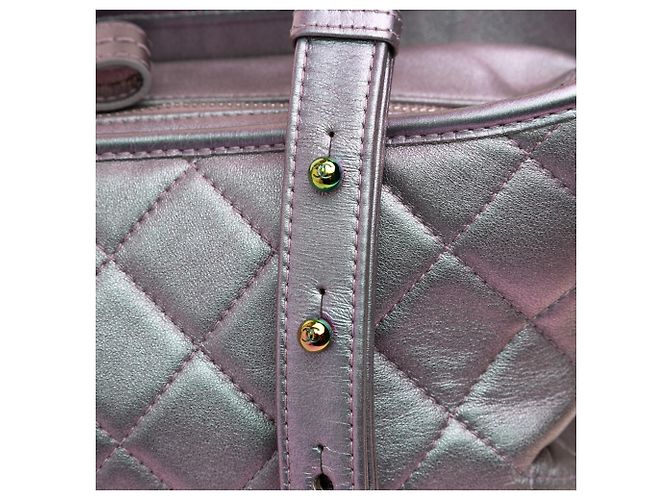 Chanel Viola Medio Iridescente Pelle di Vitello Gabrielle Crossbody Porpora - vista 8