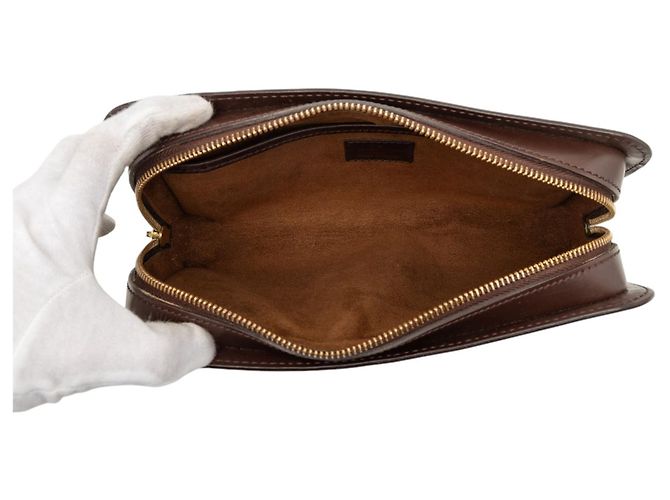Pochette Saint Louis Damier Ebene Marrone Louis Vuitton - vista 4