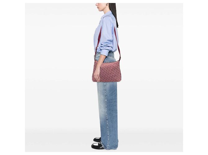 Borsa a tracolla in tela Trotter Diorissimo rossa di Dior Rosso - vista 8