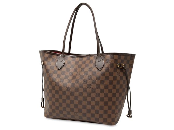 Louis Vuitton Borsa Neverfull MM Damier Ebene Marrone - vista 2