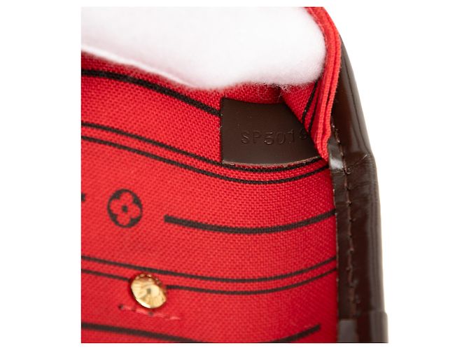 Louis Vuitton Borsa Neverfull MM Damier Ebene Marrone - vista 6