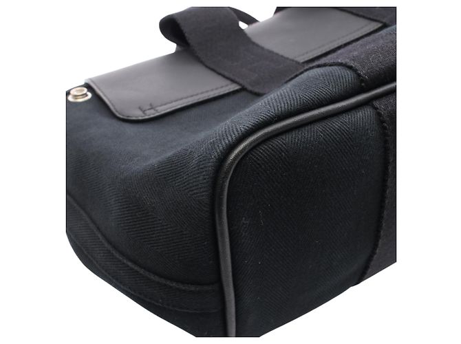 Hermès Valparaiso PM in Toile e Swift Nero - vista 10