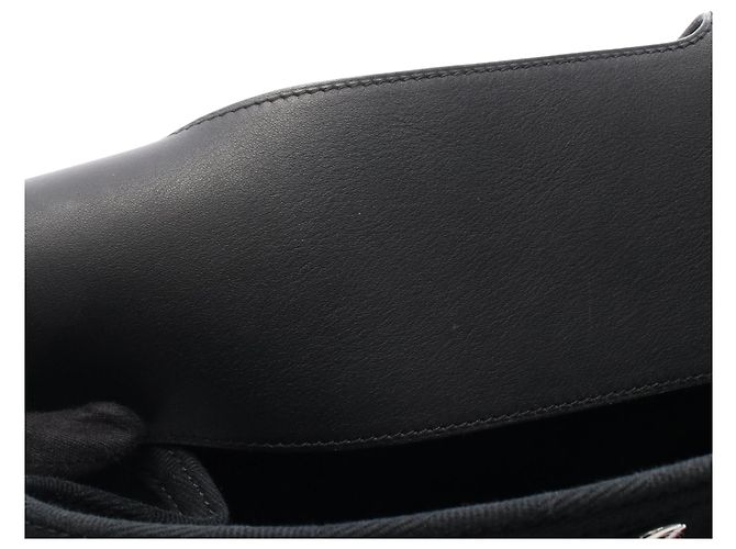 Hermès Valparaiso PM in Toile e Swift Nero - vista 6