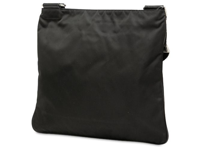 Prada Borsa a Tracolla Nera in Tessuto con Zip Nero - vista 2