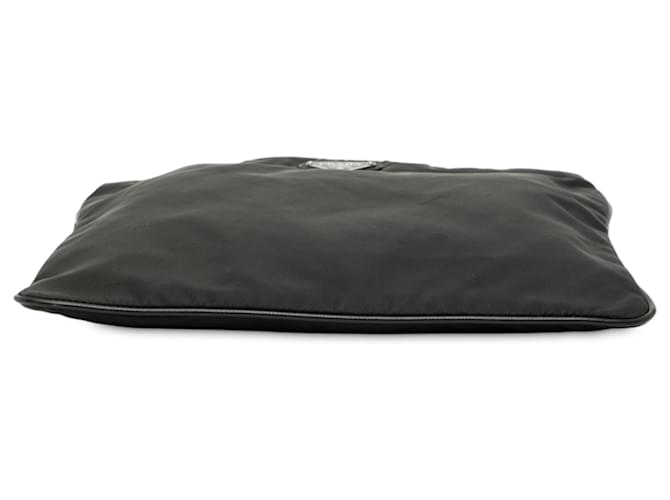 Prada Borsa a Tracolla Nera in Tessuto con Zip Nero - vista 3