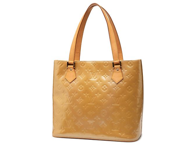 Louis Vuitton Houston in Vernis Monogram Marrone Beige - vista 2