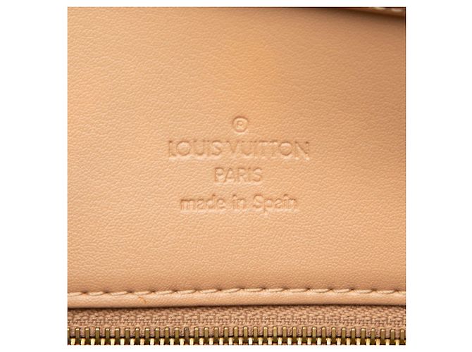 Louis Vuitton Houston in Vernis Monogram Marrone Beige - vista 5