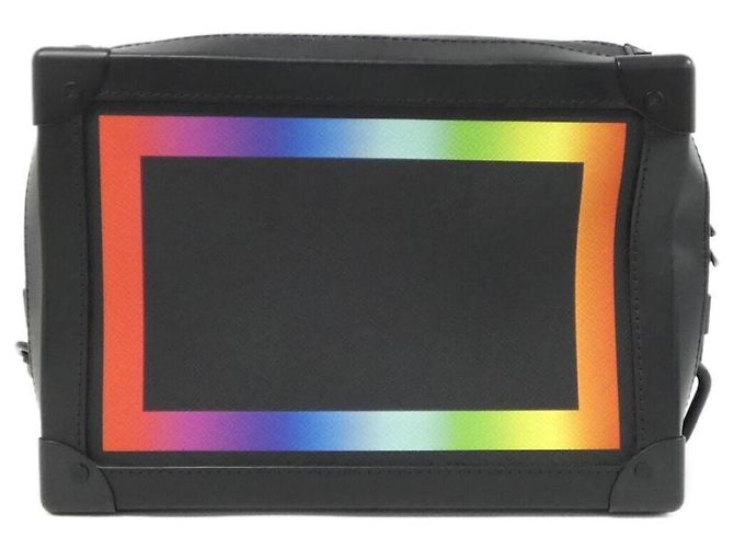 Louis Vuitton Taiga Rainbow Soft Trunk Schultertasche Schwarz - Ansicht 2