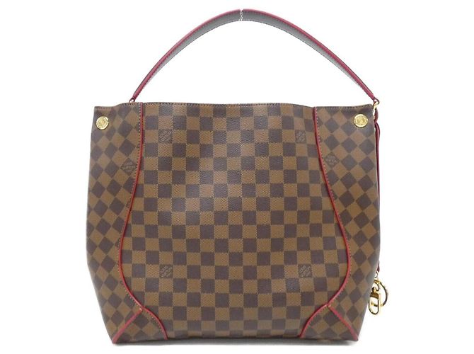 Borsa a spalla Hobo Damier Kaisa di Louis Vuitton Fuschia Damier ebene - vista 2