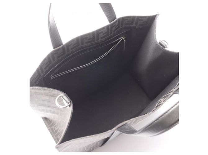 Fendi FF Jacquard Tote Bag Braun Schwarz - Ansicht 3