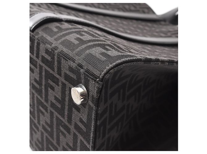 Fendi FF Jacquard Tote Bag Braun Schwarz - Ansicht 5