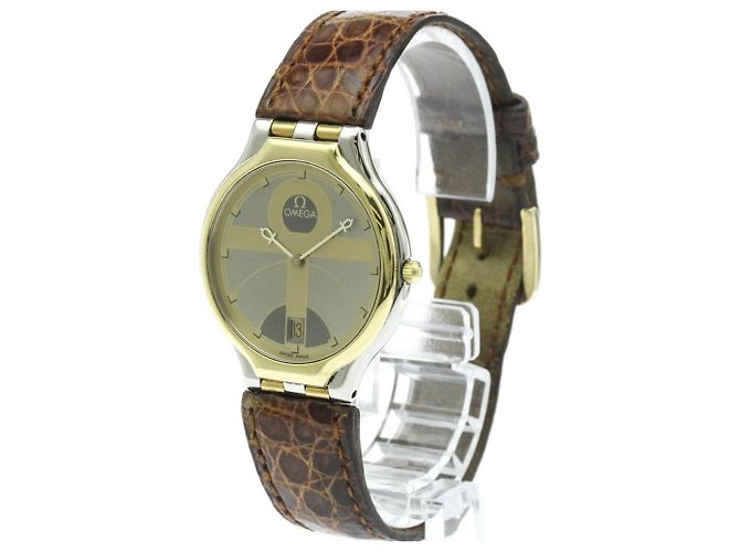 Relógio masculino OMEGA De Ville em aço K18 e ouro, quartzo - vista 2