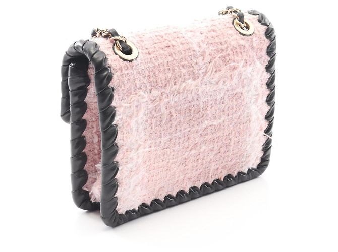 Borsa a Spalla Chanel in Nero e Rosa - vista 2