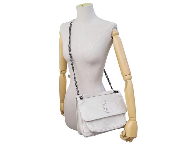 NUOVO BORSO A MANO SAINT LAURENT NIKI MEDIO 633158 IN PELLE CON TRACOLLA - vista 7