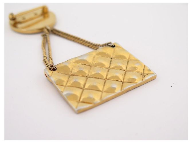 VINTAGE CHANEL MEDAILLON CHARME CC BROSCHE TIMELESS 1986 DE CASTELLANE Golden - Ansicht 11