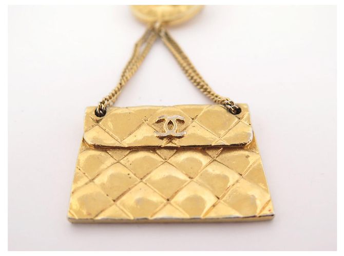 VINTAGE CHANEL MEDAILLON CHARME CC BROSCHE TIMELESS 1986 DE CASTELLANE Golden - Ansicht 4