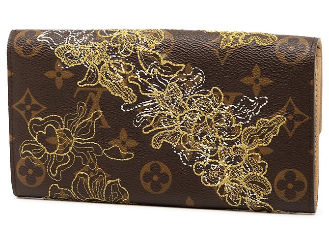 Portafoglio lungo Sarah Monogram Dentelle Louis Vuitton Marrone - vista 2