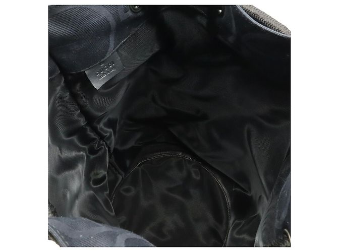Borsa a spalla in tela con logo GG Gucci Nero - vista 7