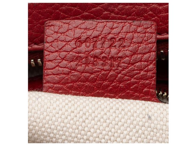 Borsa piccola in pelle Gucci Soho Rosso - vista 6
