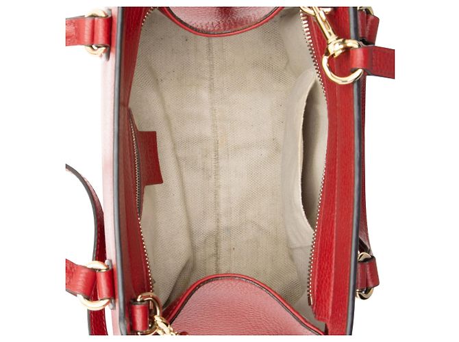 Borsa piccola in pelle Gucci Soho Rosso - vista 7