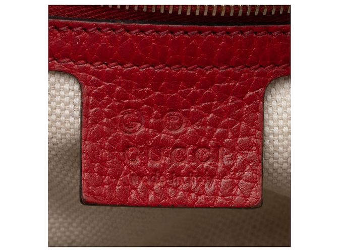Borsa piccola in pelle Gucci Soho Rosso - vista 8