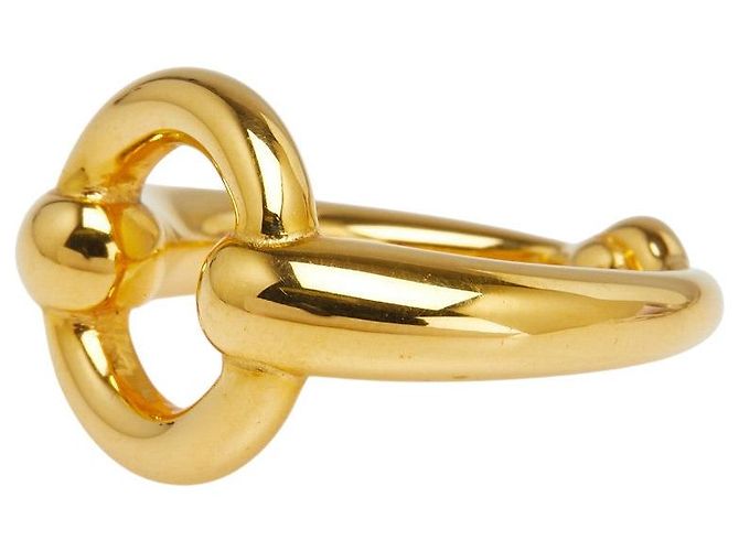 Ring Anel de lenço Mors da Hermès Dourado - vista 3