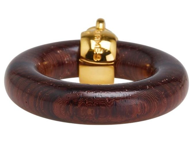 Ring Anello per sciarpa Hermès Etoile Voyage in legno Marrone - vista 4