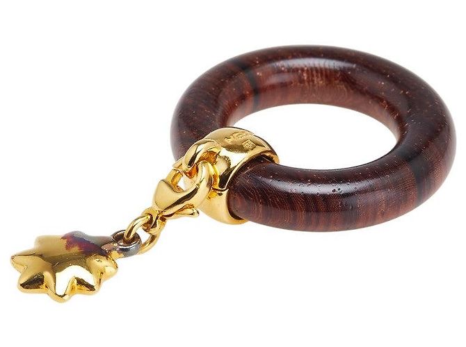 Ring Anello per sciarpa Hermès Etoile Voyage in legno Marrone - vista 5