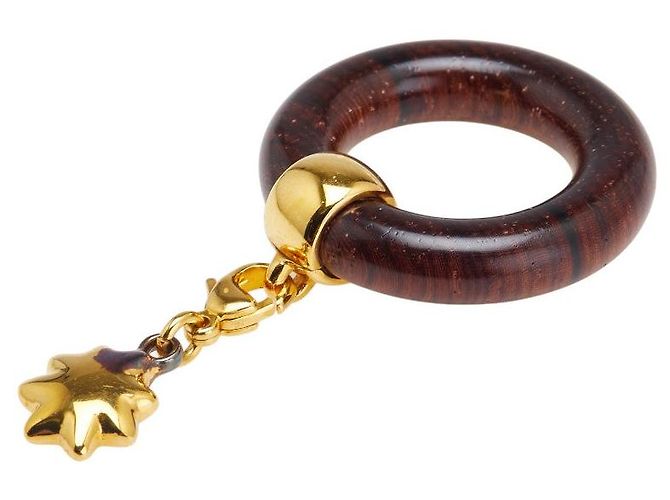 Ring Anello per sciarpa Hermès Etoile Voyage in legno Marrone - vista 6