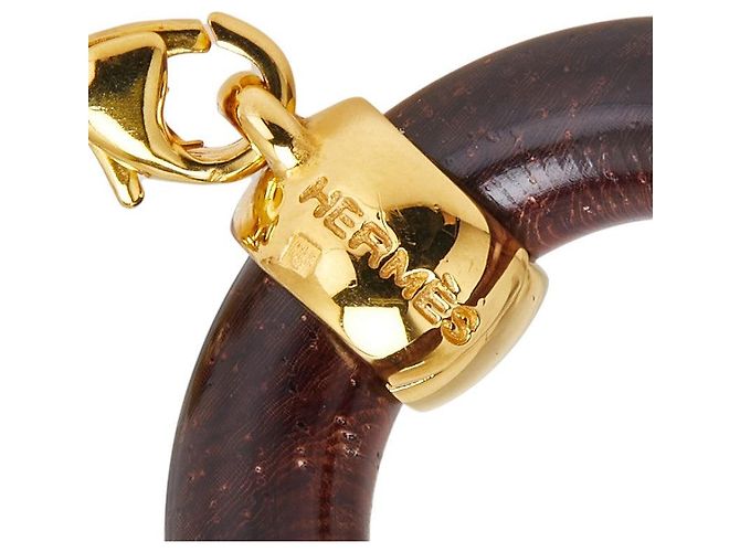 Ring Anello per sciarpa Hermès Etoile Voyage in legno Marrone - vista 7