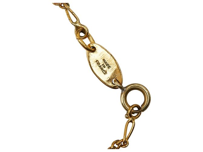 Collana Vintage Placcata Oro CHANEL Coco Mark 1982 D'oro - vista 6