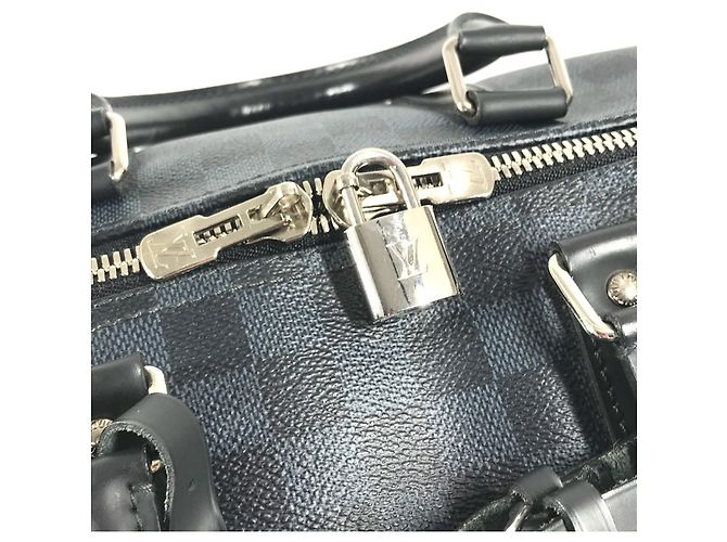 Louis Vuitton Keepall Bandoulière 45 Damier Cobalt Blu navy - vista 10