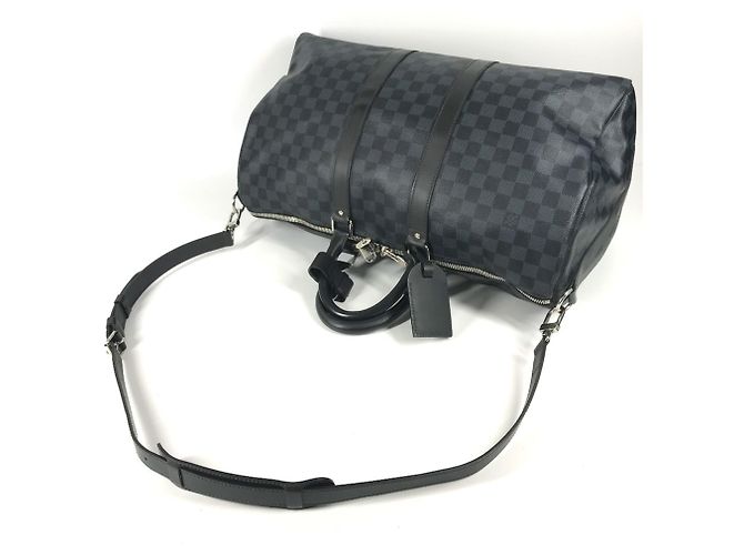 Louis Vuitton Keepall Bandoulière 45 Damier Cobalt Blu navy - vista 8
