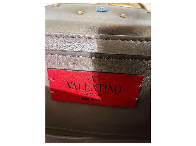 Borsa Valentino Garavani Supervee Oro in Pelle D'oro Gold hardware - vista 10