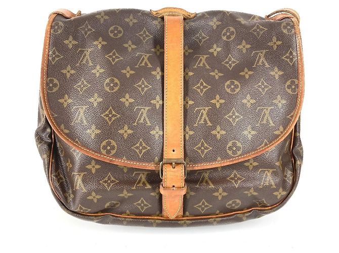 Borsa a Spalla Saumur 35 Monogram M42254 di Louis Vuitton Marrone Monogramma - vista 2