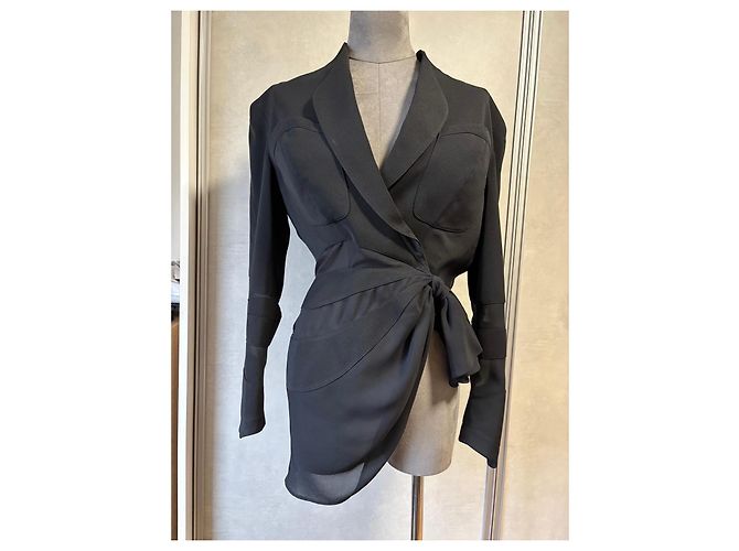 Conjunto Negro Drapado de Thierry Mugler - vista 11