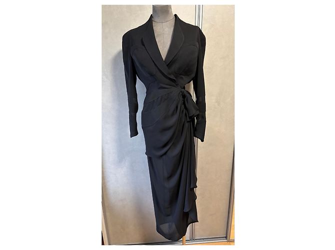 Conjunto Negro Drapado de Thierry Mugler - vista 2